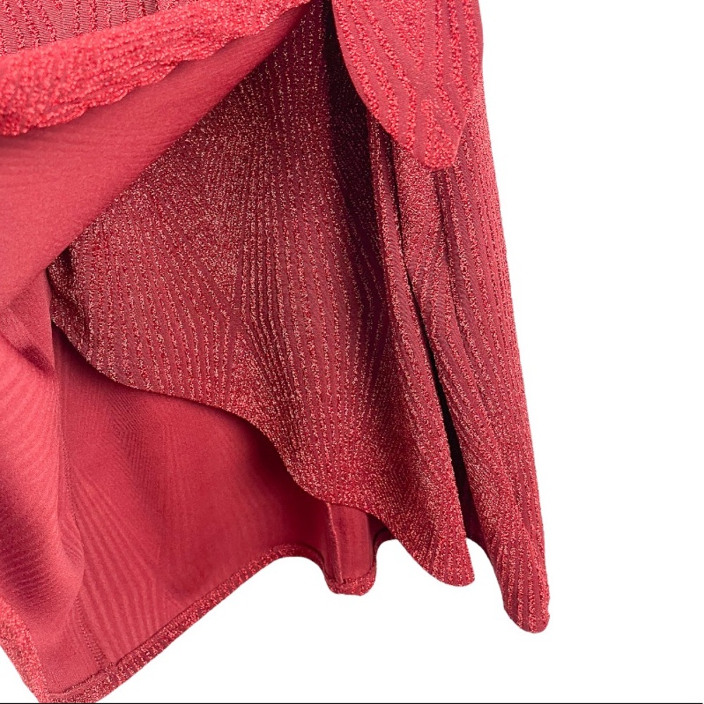 Lily Rose Knotted Side Wrap Bodycon Dress Red Juniors Size XL - Picture 4 of 9